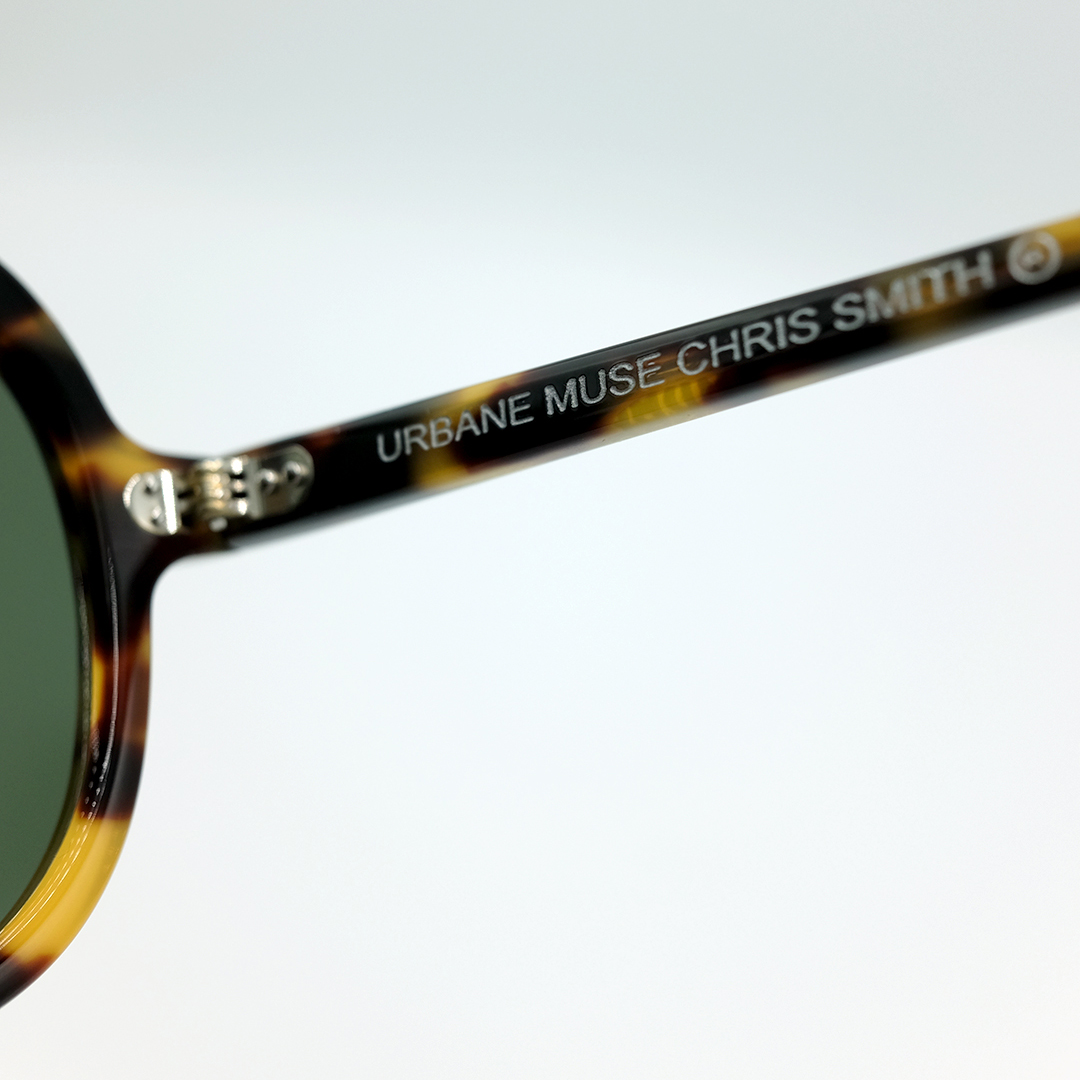 Tortoiseshell Aviator Sunglasses Green Lens - URBANE MUSE CHRIS SMITH®