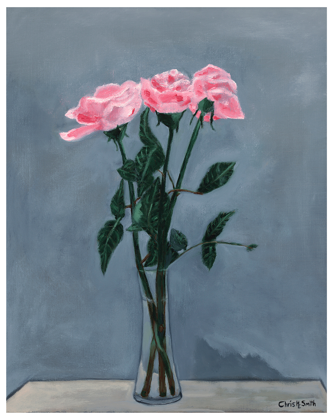 Roses in Clear Vase - URBANE MUSE CHRIS SMITH®