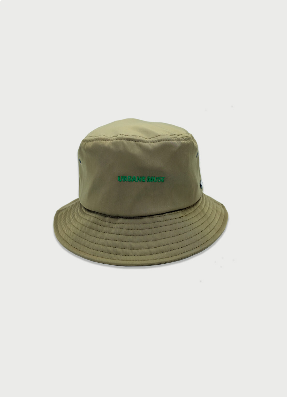 Olive Drab Nylon Bucket Hat - URBANE MUSE CHRIS SMITH®
